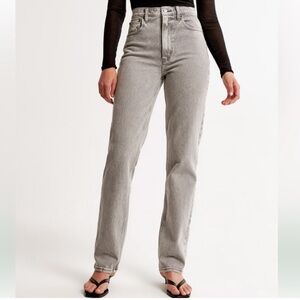 Abercrombie 90s Straight Ultra High Rise Grey - 26/2R